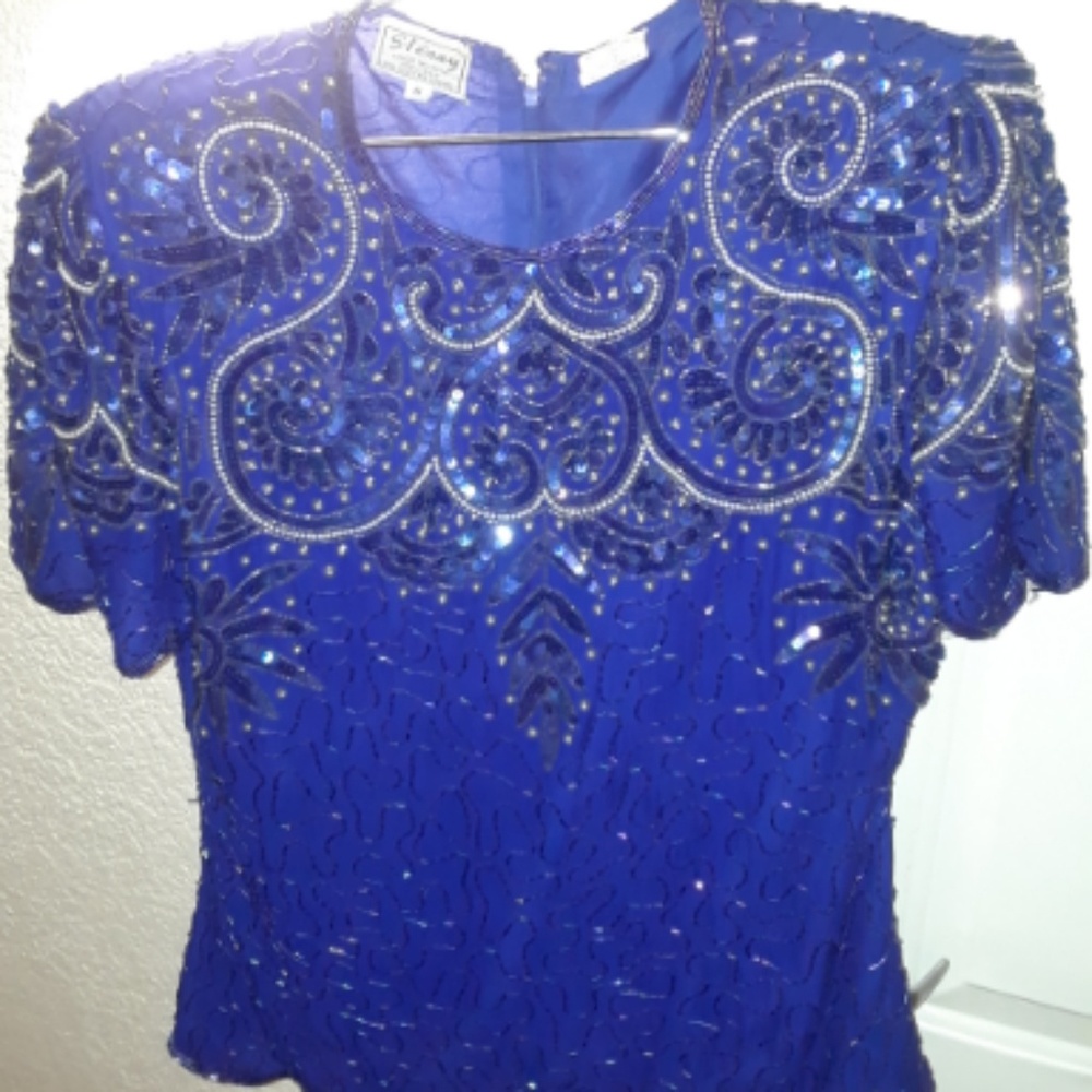 Swarovski beaded top (vintage) Italian brand